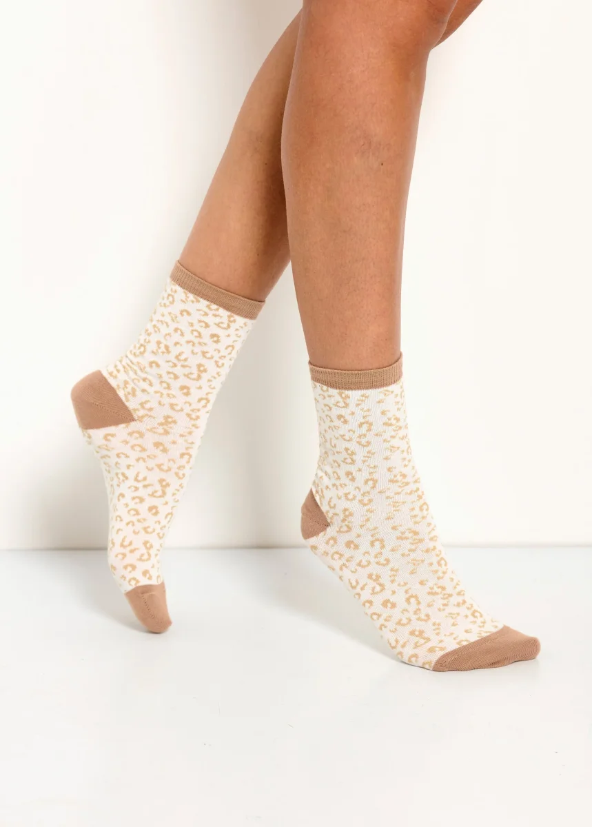 Calcetines hasta la rodilla estampado leopardo - pack de 3 pares E3282
