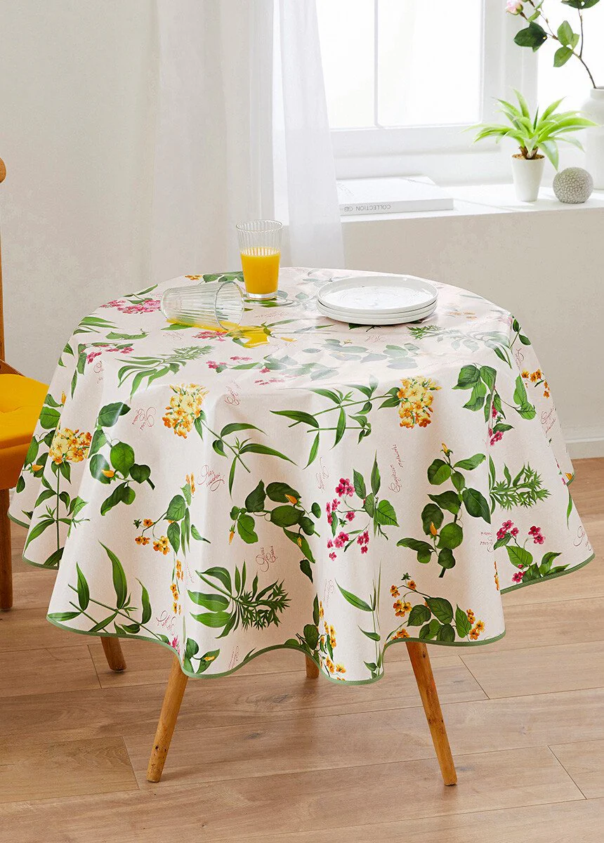 Mantel de hule con estampado floral. E5648