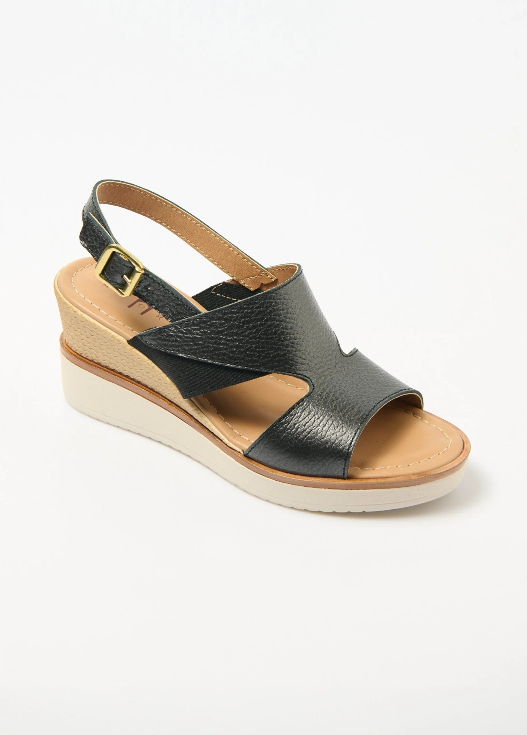 Sandalias cuña ancha confort piel E3213
